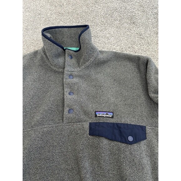 Patagonia Synchilla Snap-T Fleece Pullover Mens Small Dark Gray EUC - Picture 4 of 8
